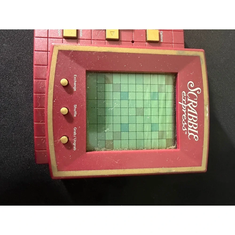 Hasbro Scrabble Express Handheld Game OS Maroon Good Vintage 1999 Word Game